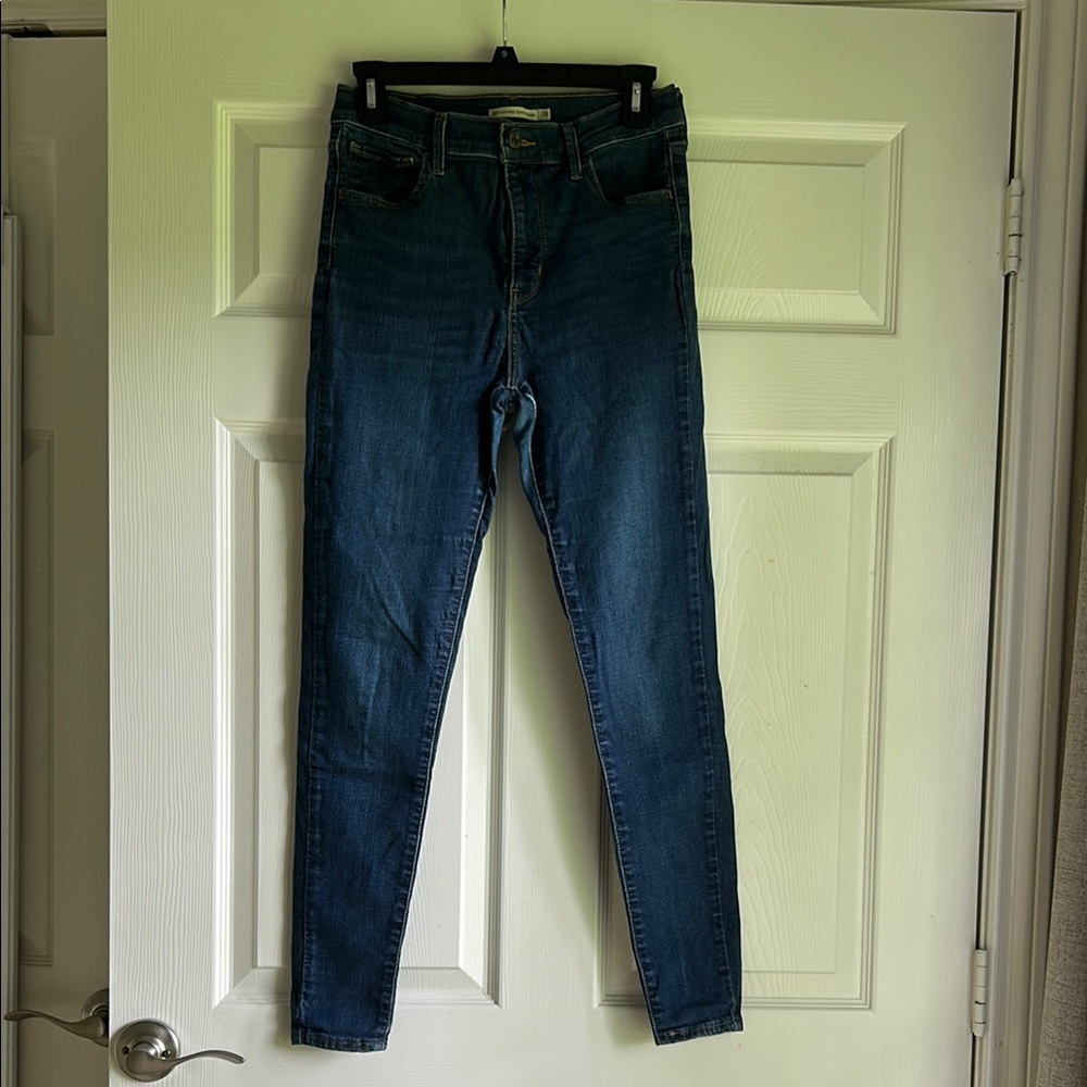 Levi's Blue High Rise Super Skinny Jeans
